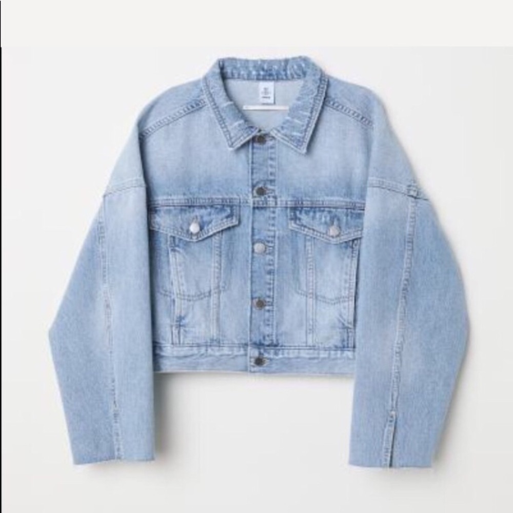 H&M Relaxed Fit Denim Jean Jacket SZ 2 & 4 - Picture 6 of 6